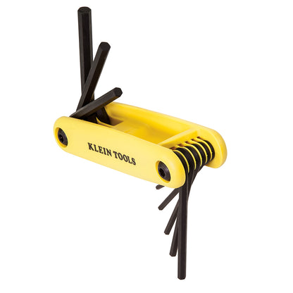 Klein Tools 70574 Grip-It® Hex Key Set, 9-Key, 4-1/2-Inch Handle, SAE Sizes
