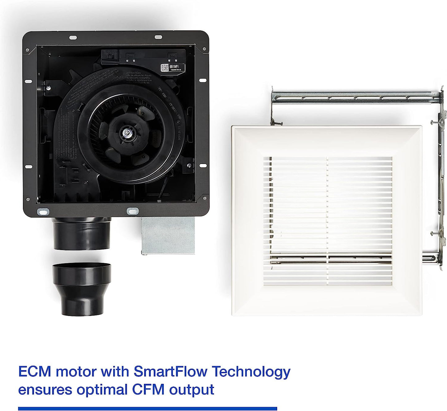 Panasonic FV-0511VF1 WhisperCeiling® DC™ Ventilation Fan, SmartFlow™ 50-80-110 CFM