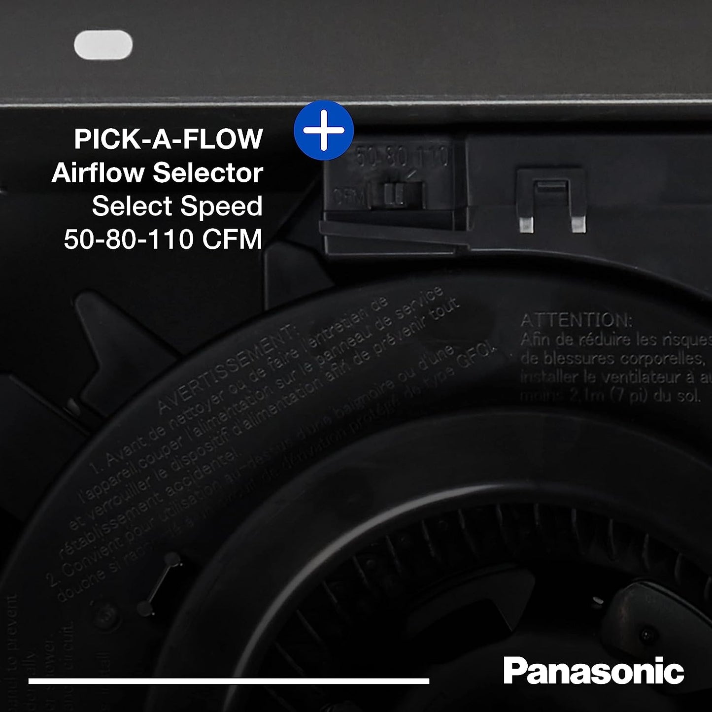 Panasonic FV-0511VF1 WhisperCeiling® DC™ Ventilation Fan, SmartFlow™ 50-80-110 CFM