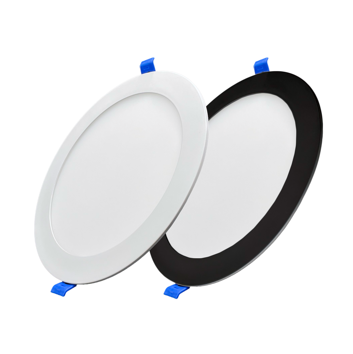 Dawnray 5CCT 8" LED Slim Panel Round White/Black/Brushed Nickel | DR80RF-WH/BK