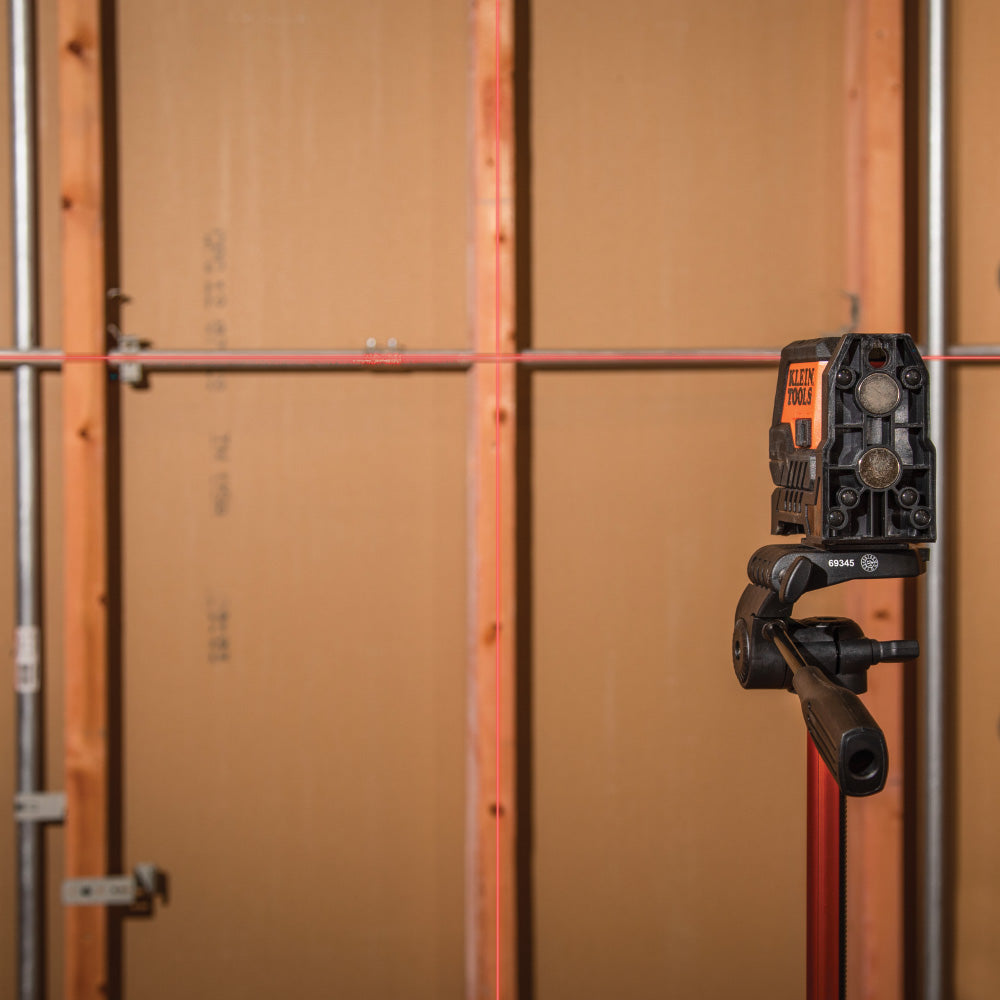 93MCLS | Klein Tools Red Compact Cross-Line Self-Leveling Laser Level, 35ft