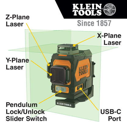 Rechargeable Self-Leveling Green Planar Laser Level