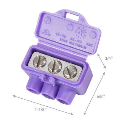 King Innovation 95110 AlumiConn 3-Port Al/Cu Wire Connectors (10-Pack)