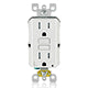 Leviton AFTR1-W 15 Amp, Tamper-Resistant AFCI Outlet with LED Indicator Light