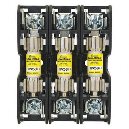 BC6033B | Eaton/Bussmann Fuse Block, Class CC, 3-Pole, 30A 600V