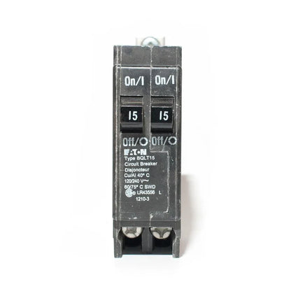 BQLT15 Eaton Tandem Circuit Breaker Bolt-On 15 Amp 1 Pole 120 Volt