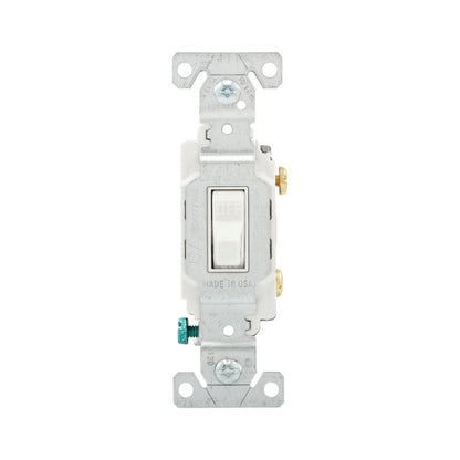 Eaton CS115 Single Pole Toggle Switch, 15A, 120-277V, White