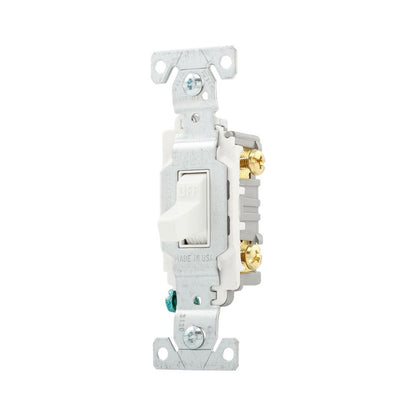 Eaton CS115 Single Pole Toggle Switch, 15A, 120-277V, White
