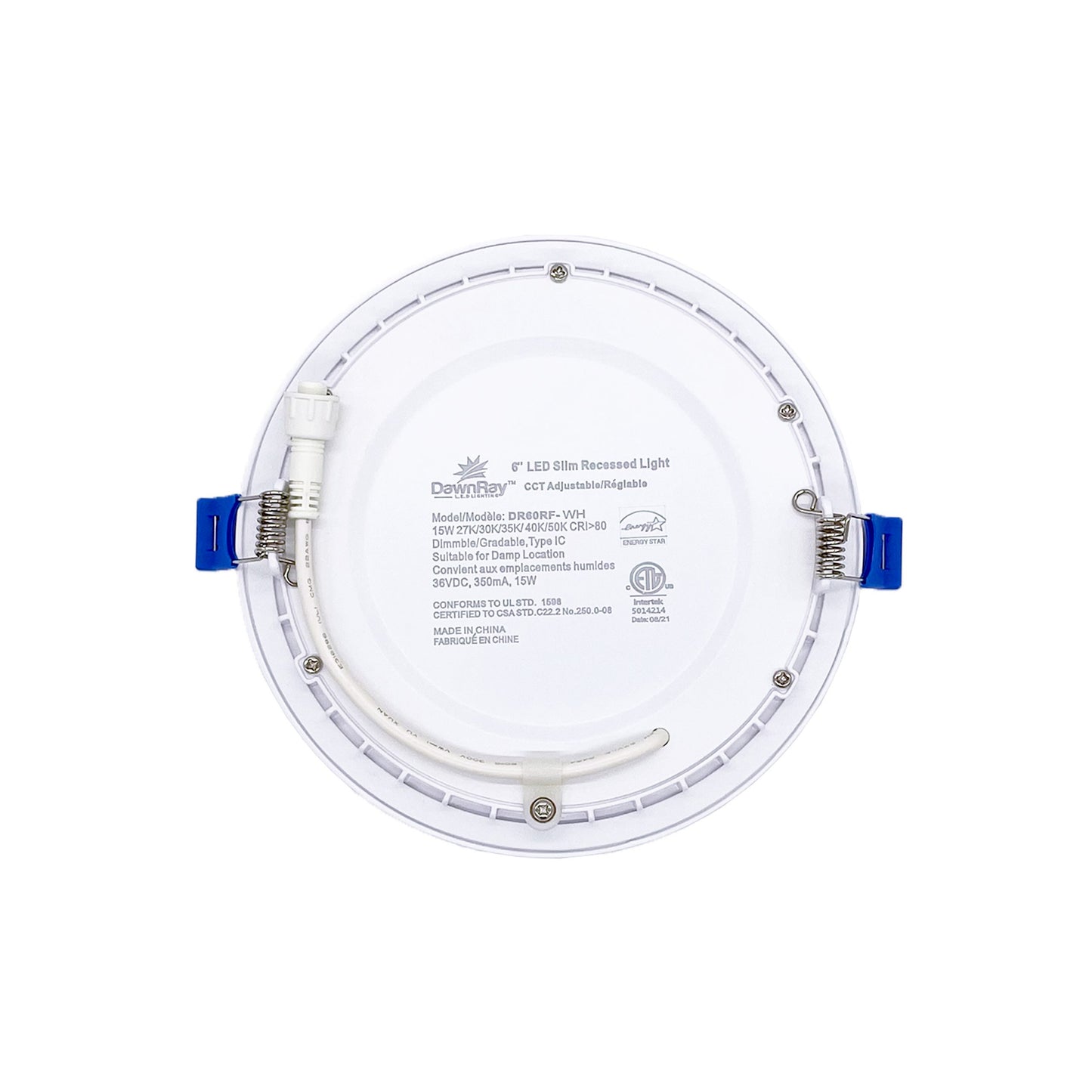 Dawnray DR60RF-WH 6" LED Slim Panel Round