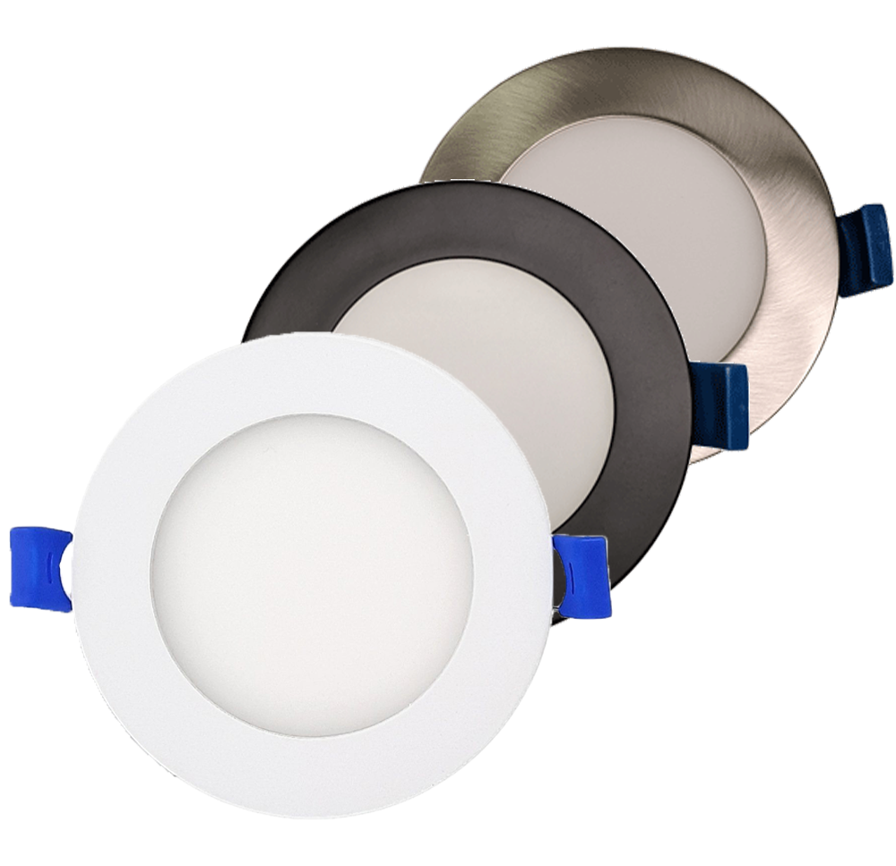 Dawnray 4 inch Flat Potlight  White/Black/Brushed Nickel