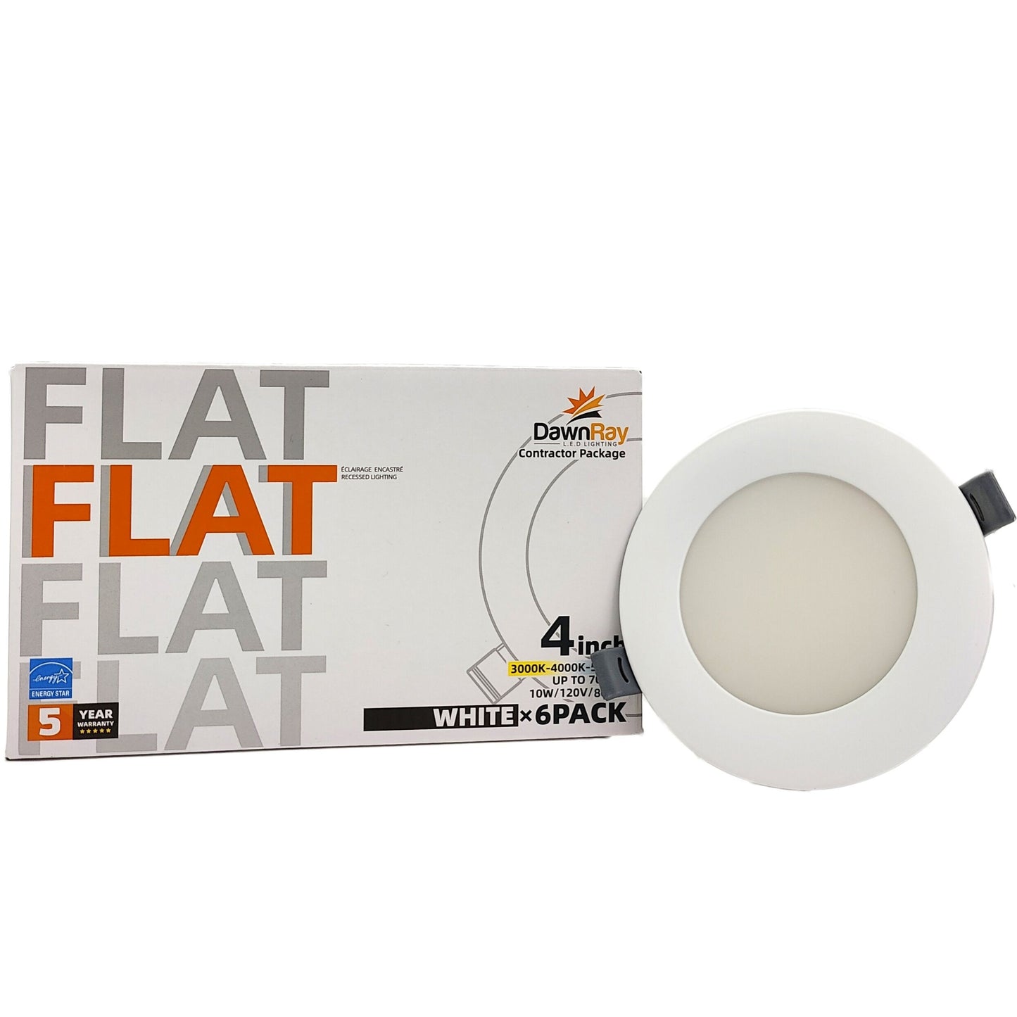 Dawnray CP04FR-WH/BK 4" LED Slim Panel Round 6pcs in one pack