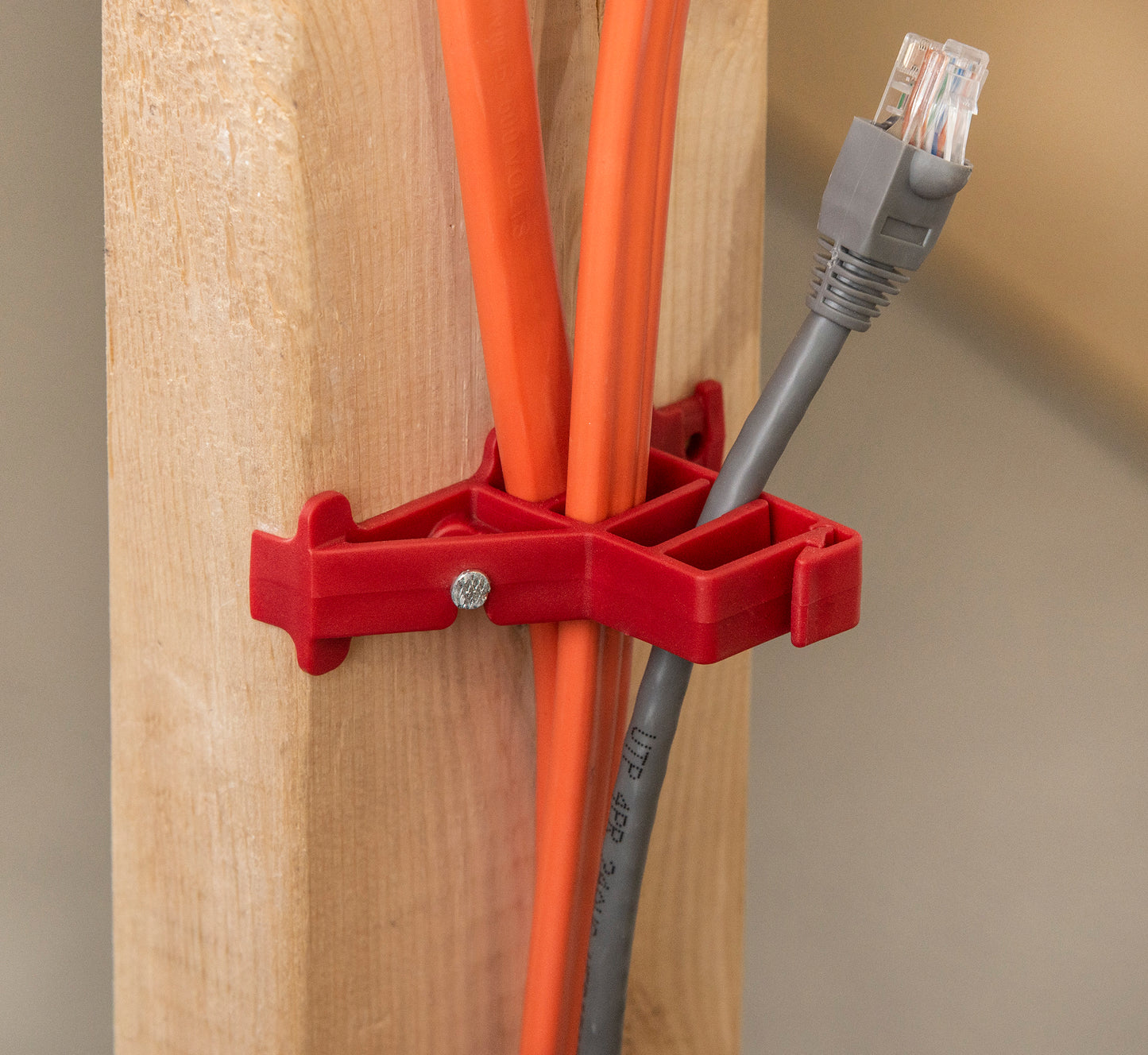 Gardner Bender MCS-100W SnapSHOT Multi-Cable Staple, Red, (100/pk)