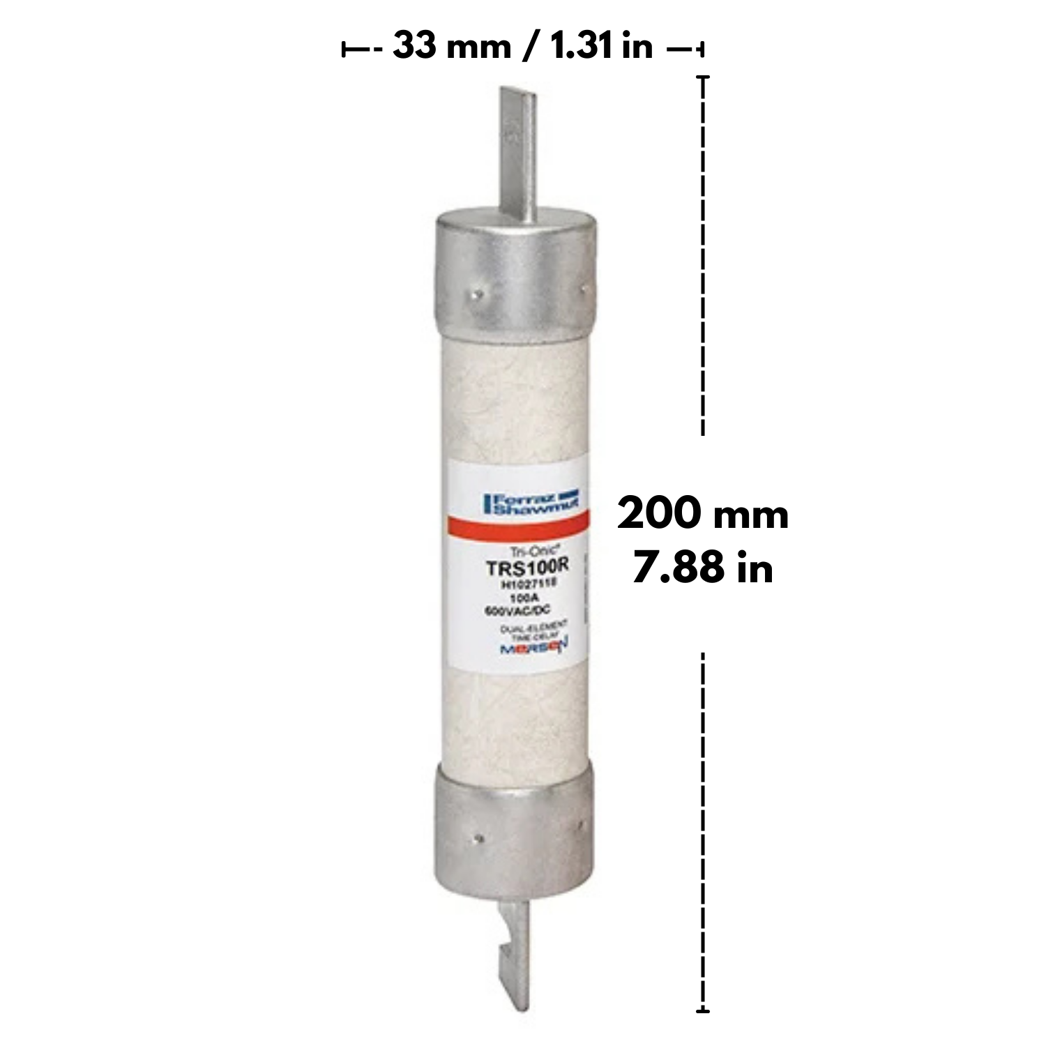 Mersen TRS100R Dimensions, Measurements
