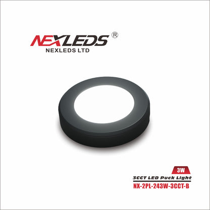 Nexleds LED Puck Light 3CCT, 24V – 3W