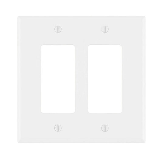 Leviton 80301-SW 1-Gang Decora Plus Screwless Wallplate Polycarbonate, White