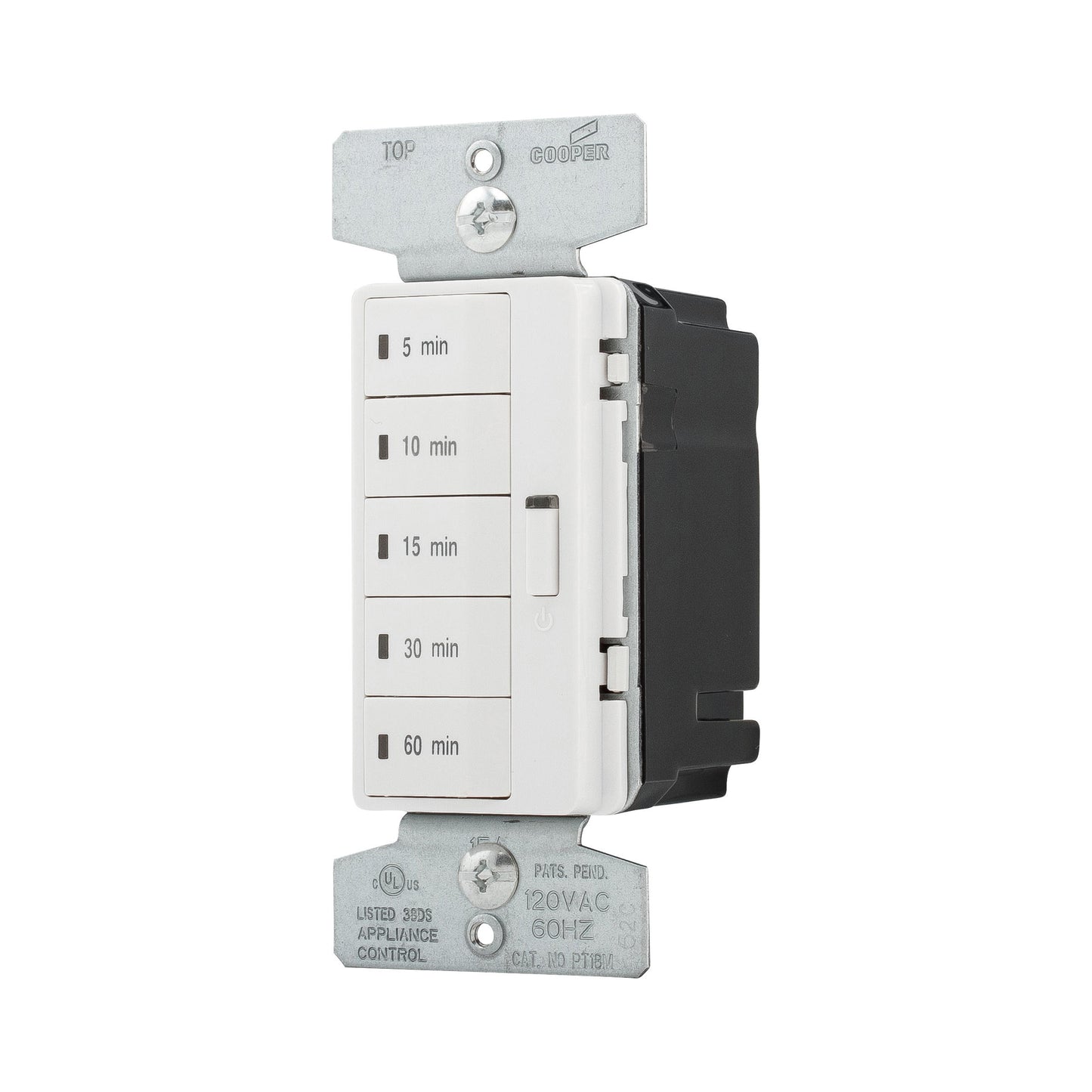 Eaton PT18M-W Single Pole 5-Button Programmable Timer with OFF, White