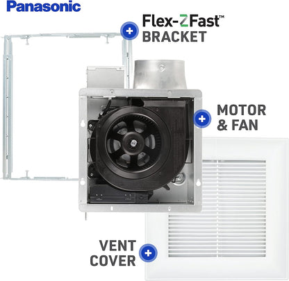 Panasonic FV-0510VS1 WhisperValue® DC Spot Ventilation Fan, Low Profile, 50/80/100 CFM