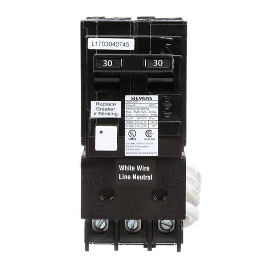 QF230A - Siemens 30A GFCI (Ground Fault) Breaker