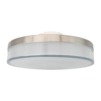 RENO NOIR SERIES Flushmount Fixture 5CCT Selectable Wattage | 120V | IP65 Rated | Brushed Nickel Finish