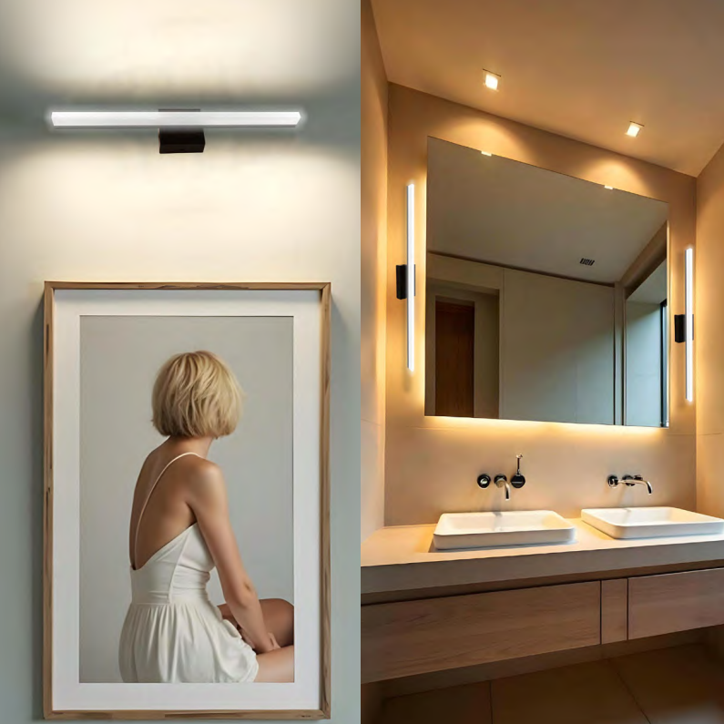 RENO STILETTO SERIES Vanity Bar Light | 2FT | 15W |  Selectable CCT | 120V | Black Finish