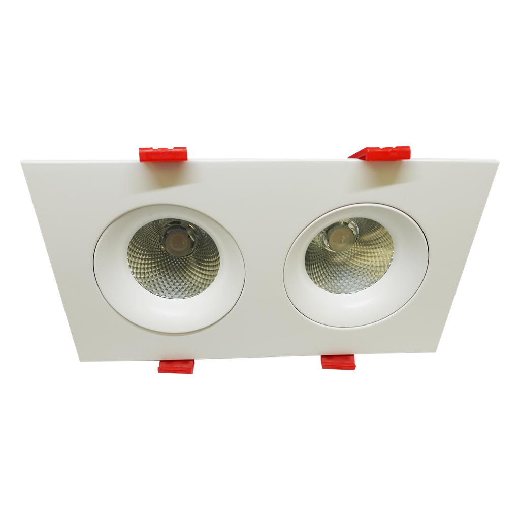 RENO SQUARE REGRESS GIMBALS AURA SERIES 3.5" SQUARE GIMBAL | 24W (2 x 12W heads) | Selectable CCT 27/30/35/40/50K | 120V