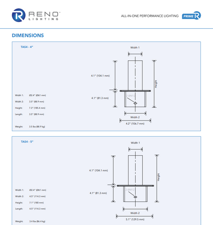 RENO POLE MOUNTING ADAPTORS SERIES Tenon Adaptor |Tenon | Square Pole Mounting