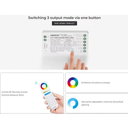 RGB+W Smart LED Strip Controller WiFi & Bluetooth
