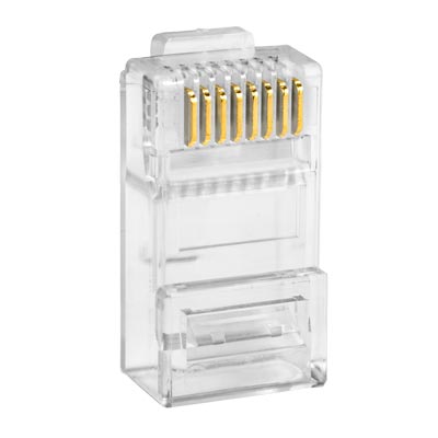 Pass Through RJ45 Cat-6 Crimp Plugs 100/Jar | SC-RJ45C6PT
