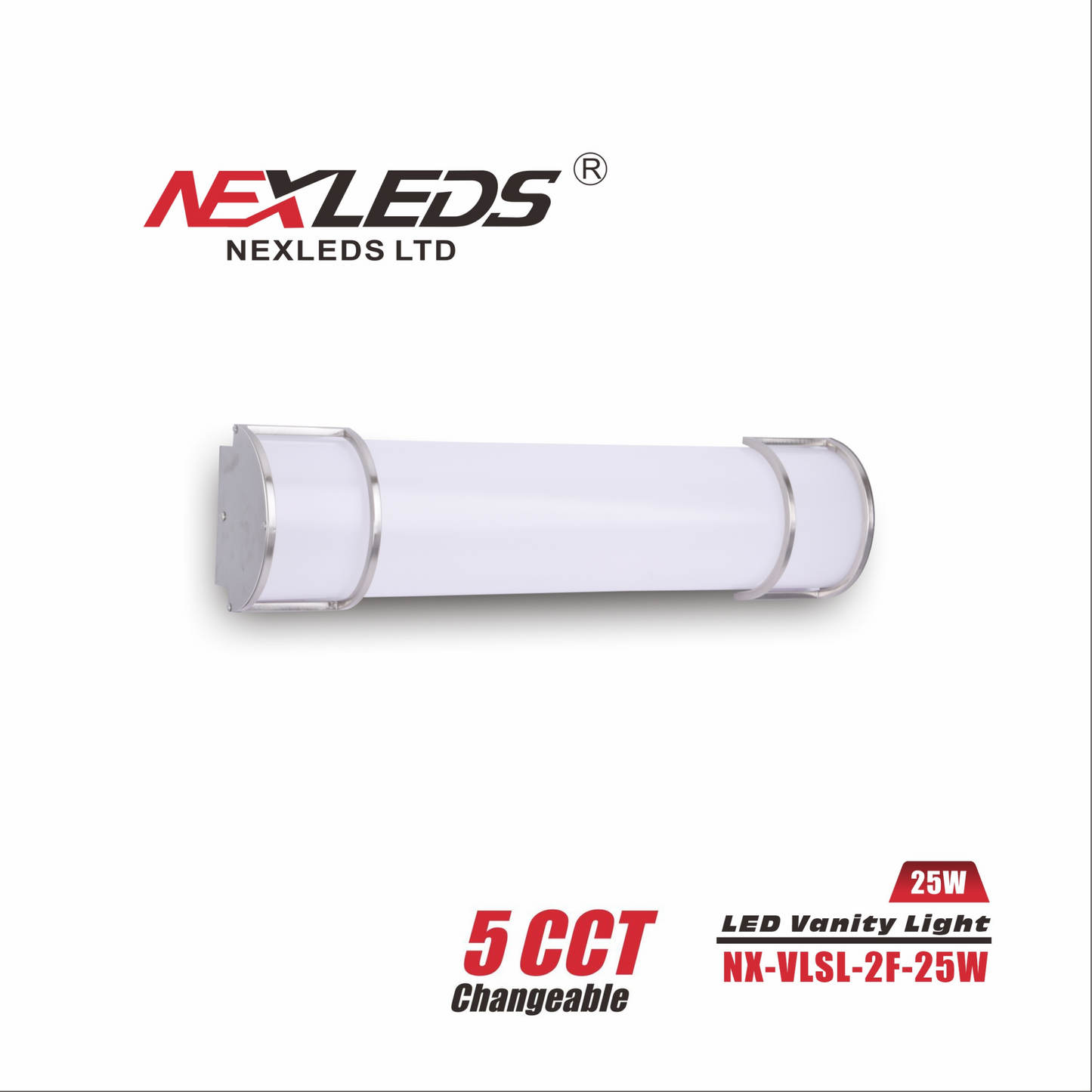 NX‑VLSL‑2F‑25W‑5CCT | Nexleds 2ft 25W LED Wall/Vanity Light 5CCT