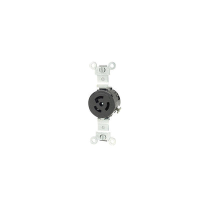 Leviton 4710 15 Amp, 125 Volt, Single Locking Receptacle, Industrial Grade