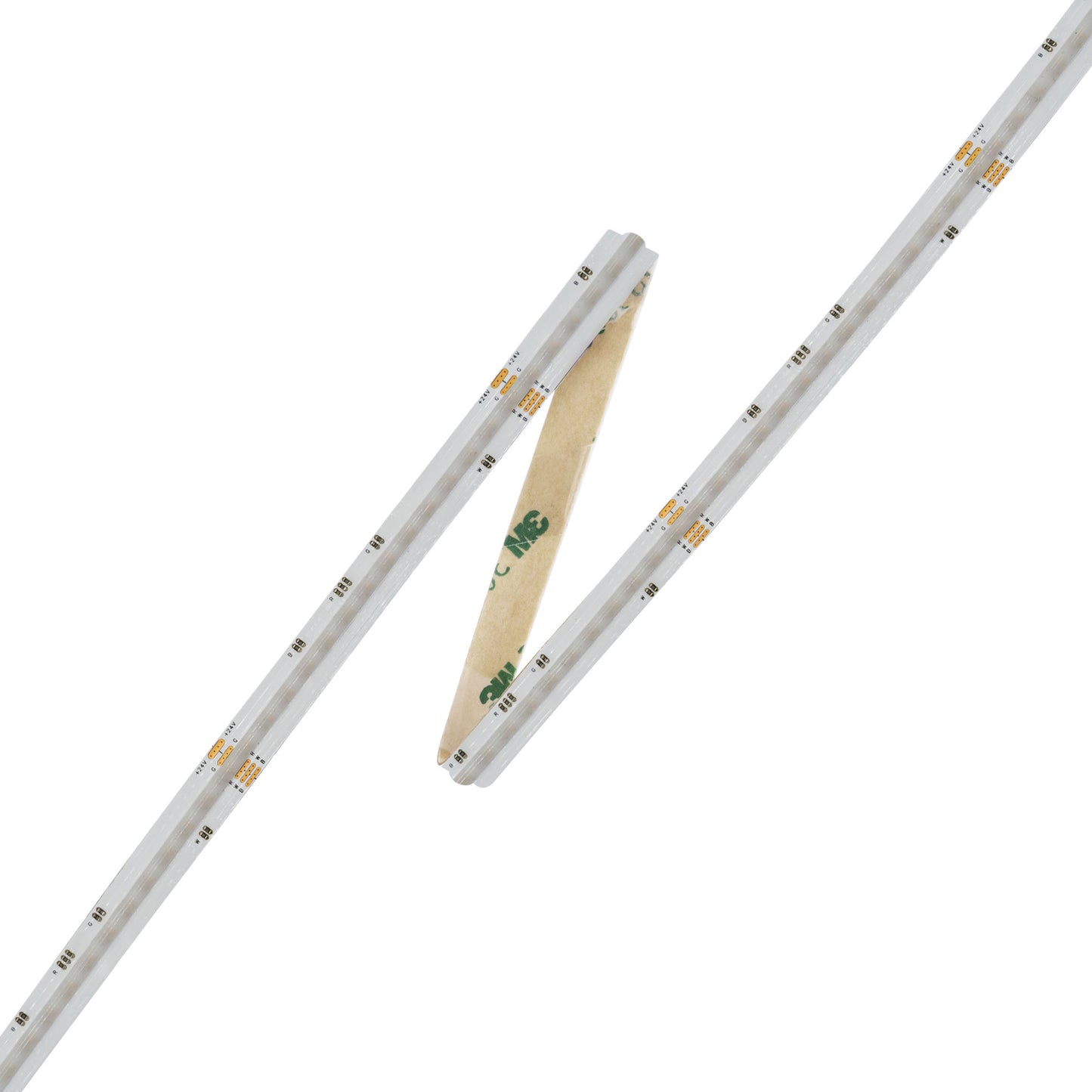 24V RGBW COB LED Tape Light | RGB+White Dot-Free Flexible Strip, 10mm