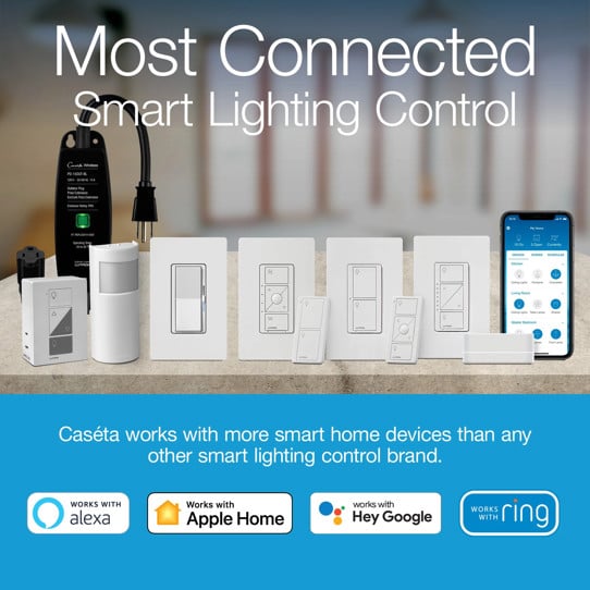 Lutron PD-6ANS-WH Caseta Wireless Multi-Location Switch