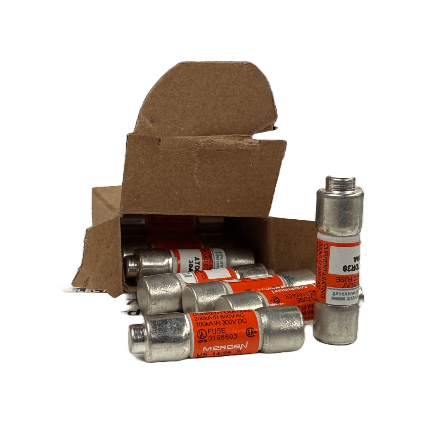 Mersen ATDR30 Fuse, 10 Pack, Class CC, 30 Amp, Open Box Front View