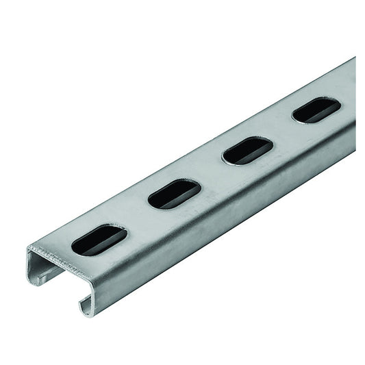 Superstrut Half Slotted Steel Channel, Shallow Depth, 10FT x 1-5/8" x 13/16"