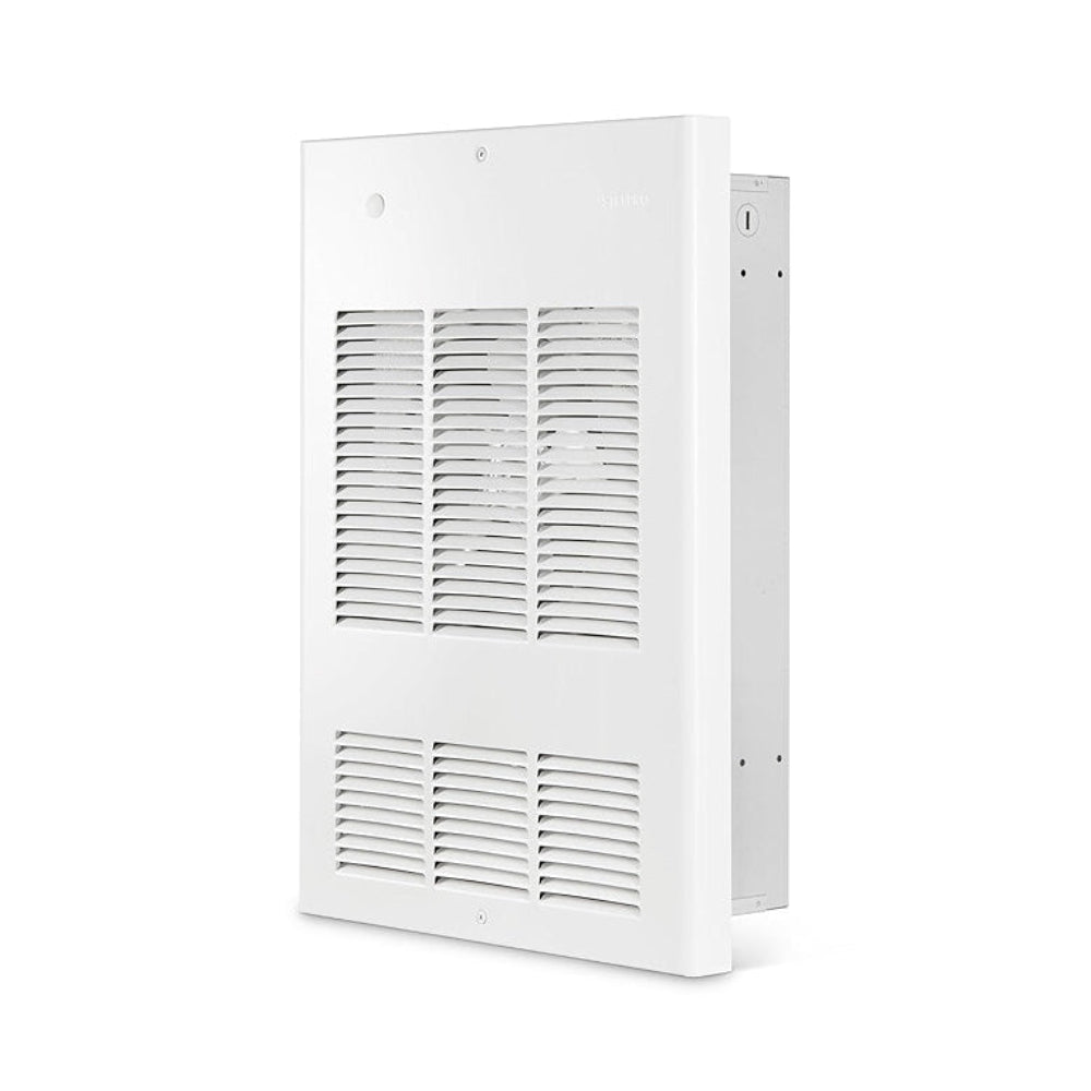 White wall-mounted heater on a white background