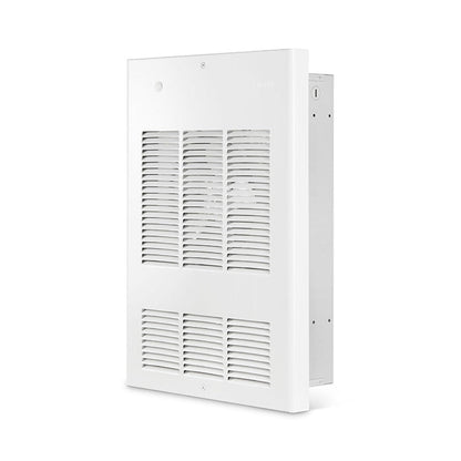 White wall-mounted heater on a white background