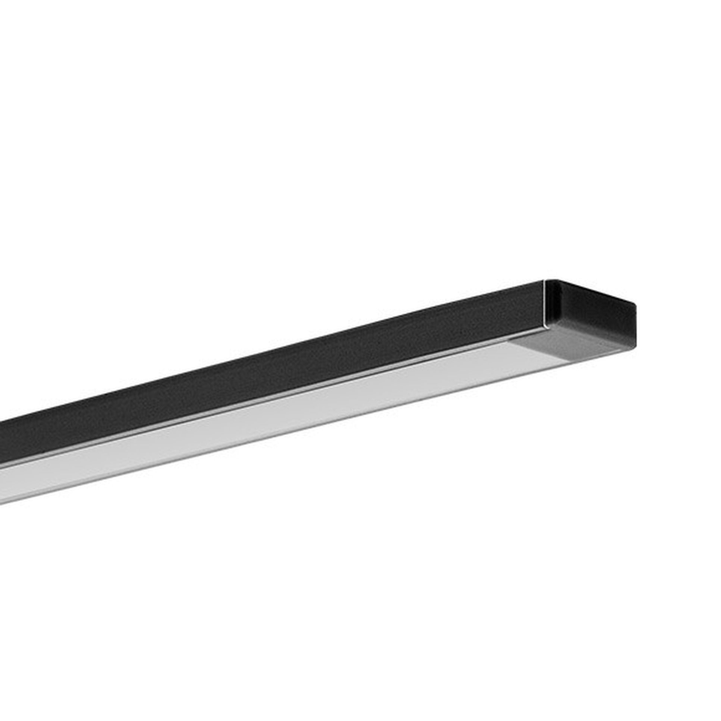 Surface Mounted LED Tape Extrusion Profile | 8ft Black Aluminum Channel