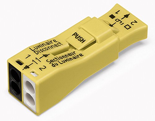 Wago 873-902 Luminaire Disconnect Connector Socket 2 Pole - YELLOW