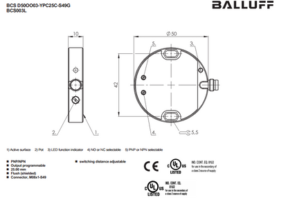 BCS D50OO03-YPC25C-S49G