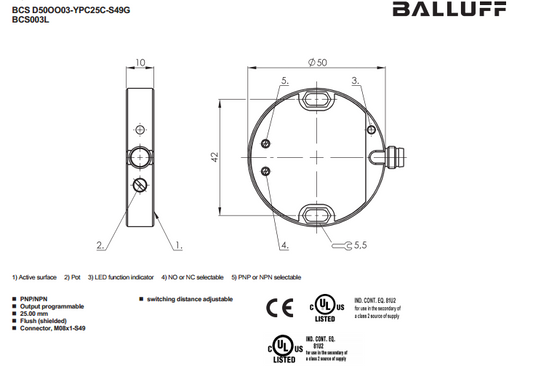 BCS D50OO03-YPC25C-S49G