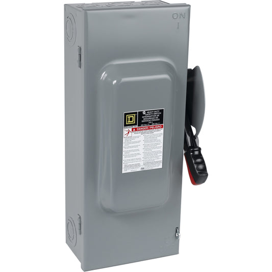Square D CH363 Heavy Duty Fusible Safety Switch, 100A, 600VAC/VDC, 3 poles